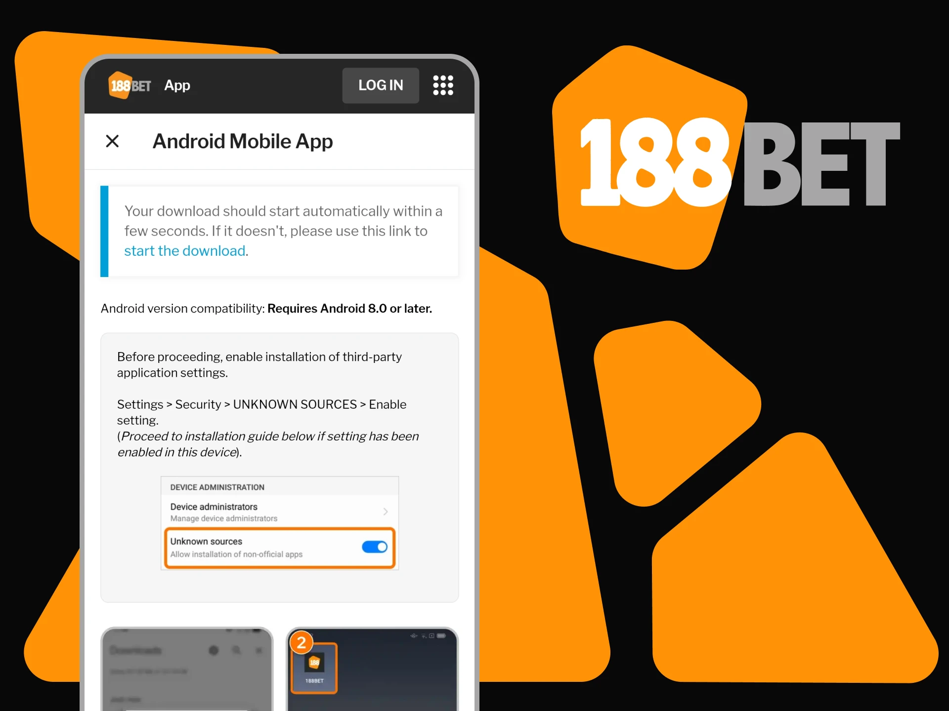 Download the 188bet app for Android.