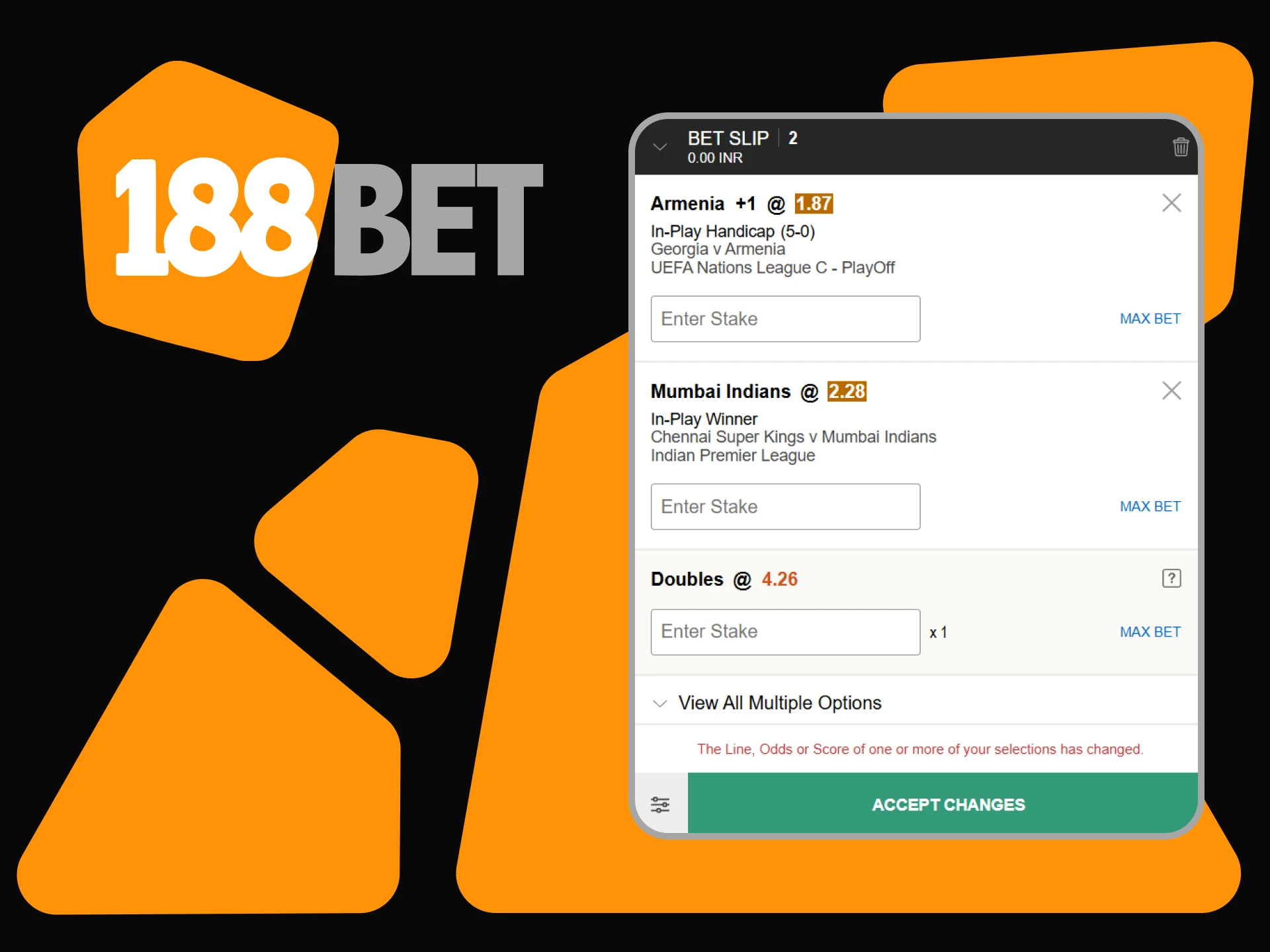 Go to the sports section for betting on 188bet.