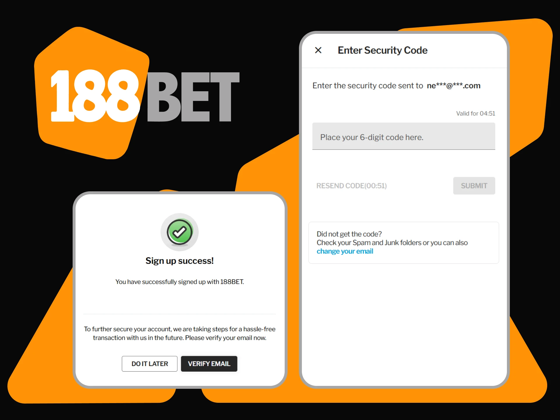 You are required to confirm your details for 188bet.